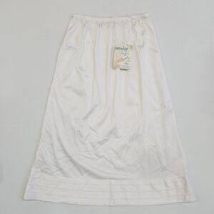 Vintage Mel-lin Dead Stock 1970's Snip a Row Satin Slip Skirt Size Small